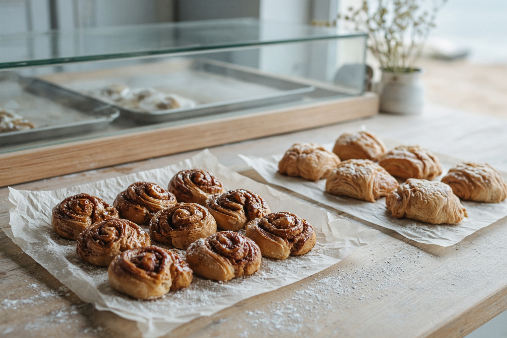 A bakery counter